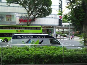 two buses on road